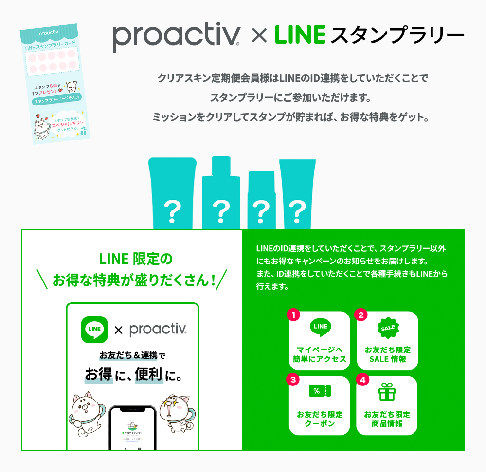 特典いっぱい！プロアクティブ定期便｜ニキビケアのプロアクティブ